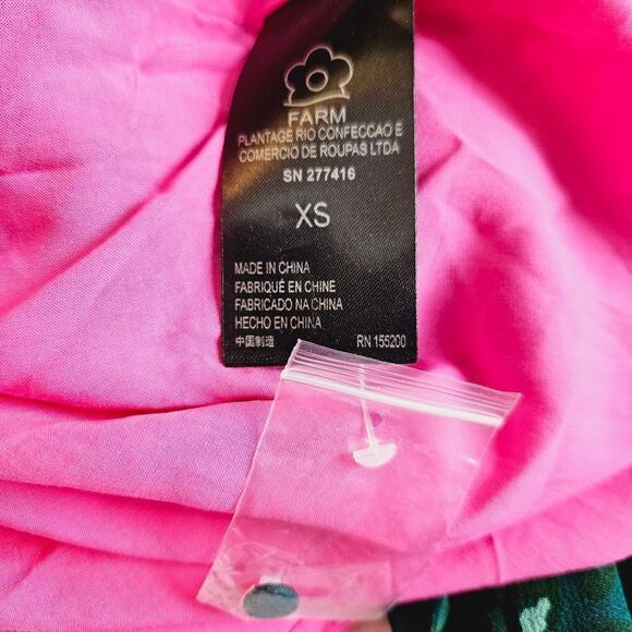 FARM RIO Anthropologie Renee Balloon Sleeve Henley Button Peasant Boho Blouse XS - Picture 15 of 15